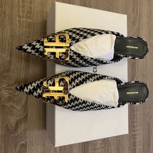 Authentic Balenciaga Houndstooth Knife Mule